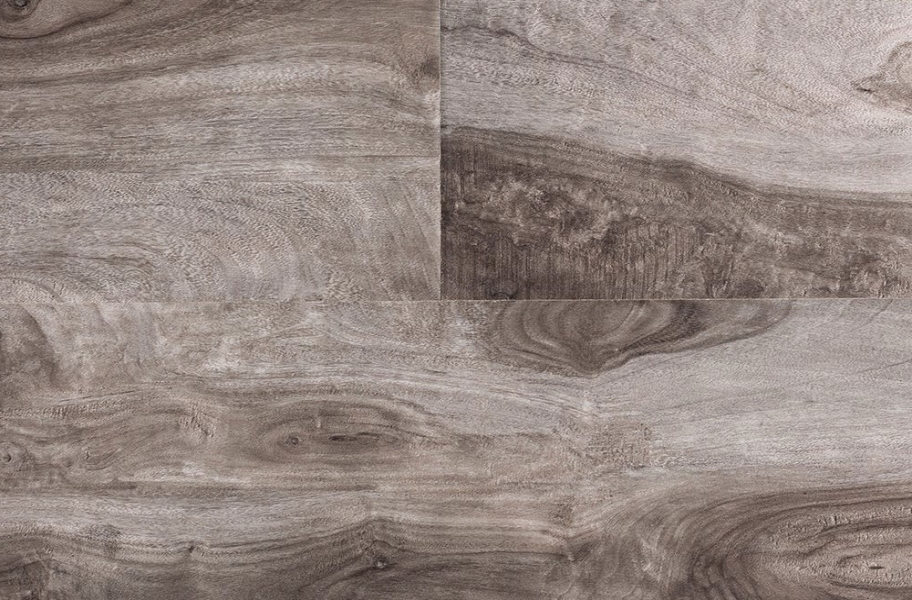 Greige wood-look flooring: 12mm Bel-Air Windwood Laminate Flooring